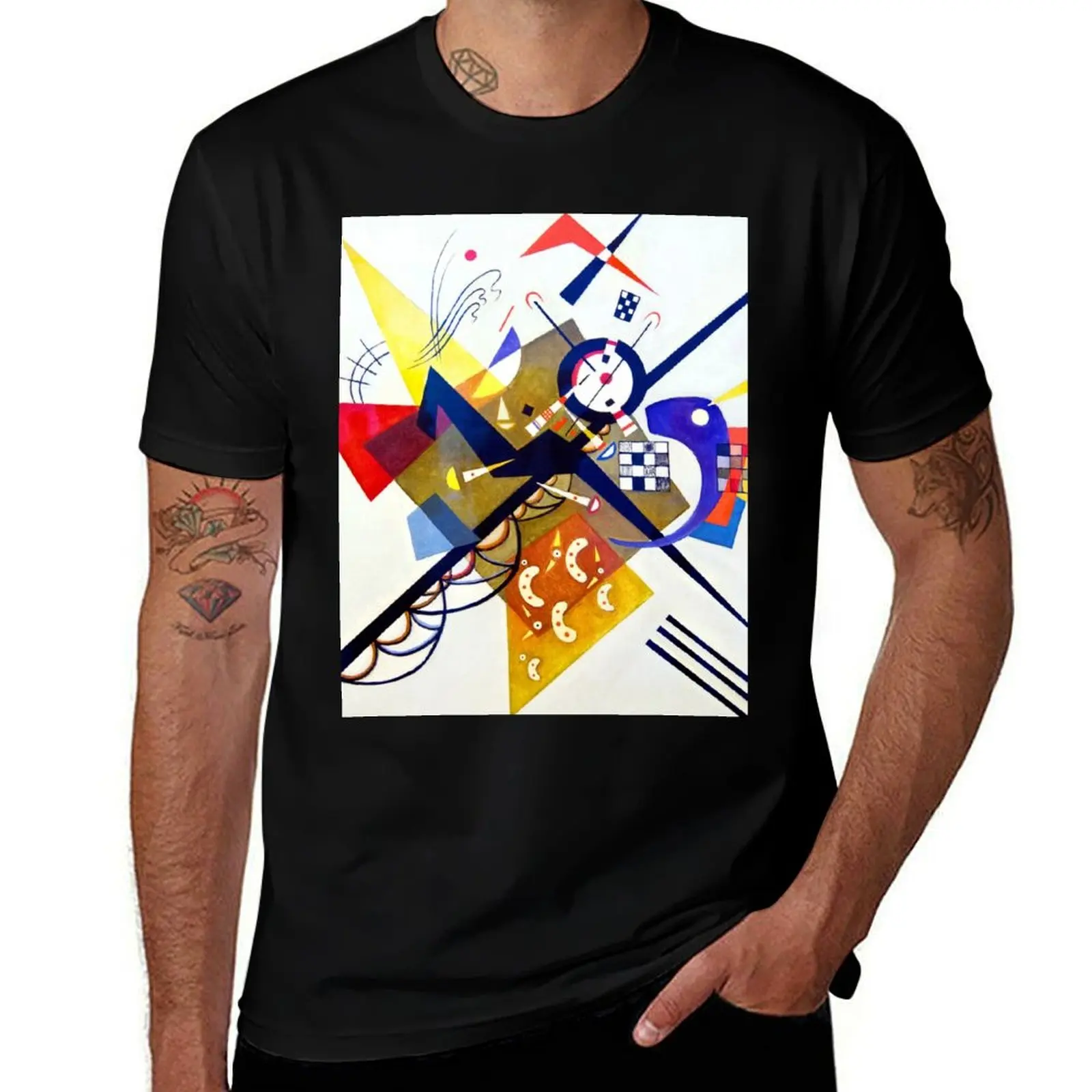 Wassily Kandinsky - Auf Weiss II T-Shirt man clothes tops anime clothes t shirts for men pack