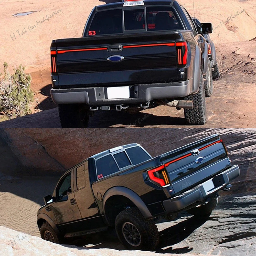 أضواء خلفية LED ل 2009-2014 فورد F-150 F150 المصابيح الخلفية المصابيح الخلفية أضواء الضباب الخلفي ديناميكية بدوره إشارة سيارة الضوء الخلفي الجمعيات