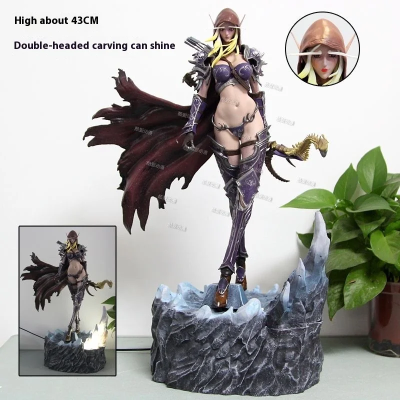 Sylvanas Windrunner Figures World Of Warcraft Anime Figure 44cm Figurine Gk Collection Statue Model Ornament Toys Christmas Gift