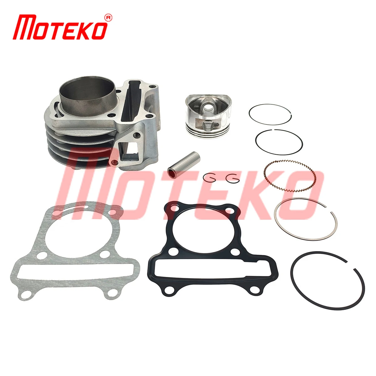 BX15120352 GY6 120CC 52MM BIG BORE CYLINDER AND CONVEX PISTON KIT 13MM PIN SCOOTER ENGINE PARTS FOR 139QMB CHINESE SCOOTERS ATV