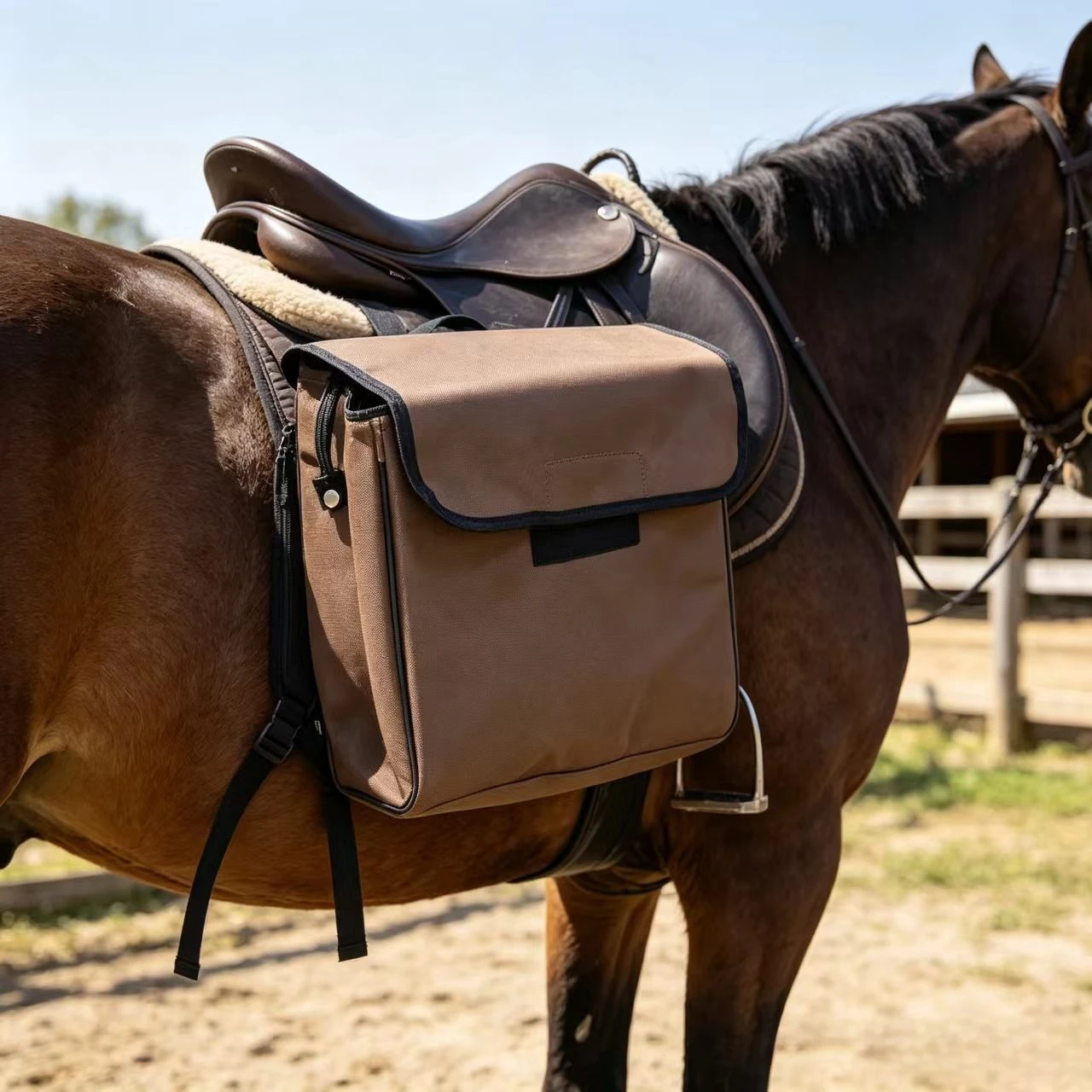 2026 New Oxford Cloth Trail Riding Saddle Bag Equestrian Supplies Bag Saddle Accessories Storage Bag Horseback Bag