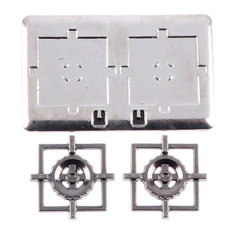 1 conjunto de casa de bonecas em miniatura, fogão a gás de metal, modelo 1:12, decoração de casa de boneca, acessórios de brinquedo