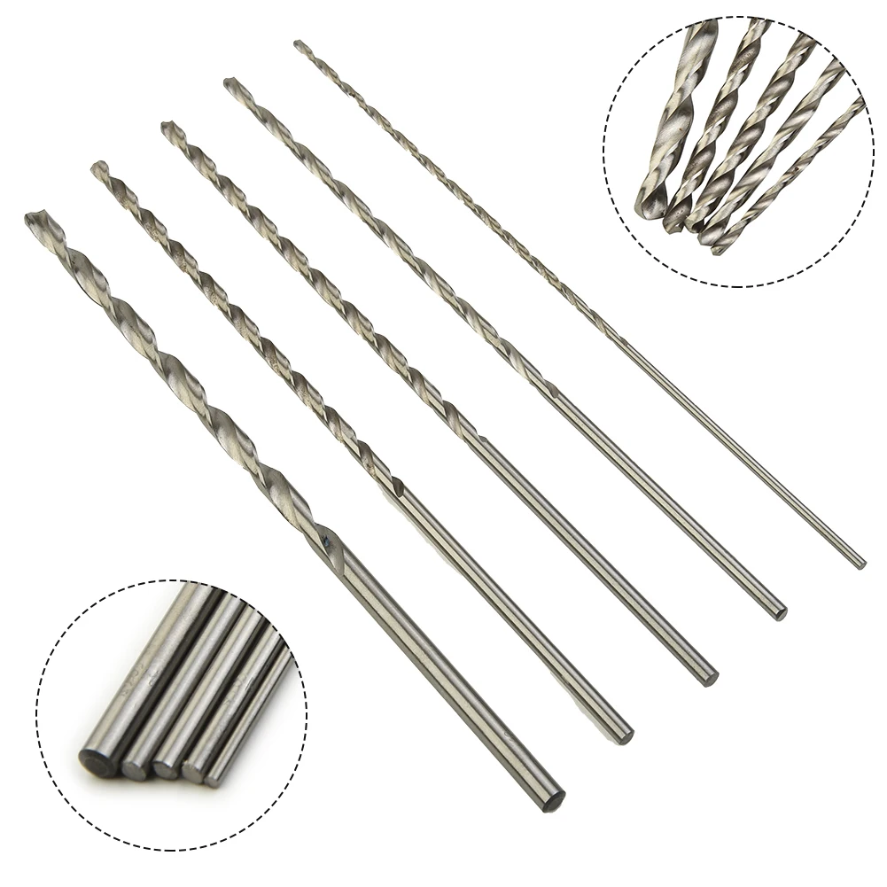 5 pçs de aço de alta velocidade extra longo broca conjunto metal multi ferramentas extra longo broca conjunto metal multi ferramentas acessório da ferramenta elétrica