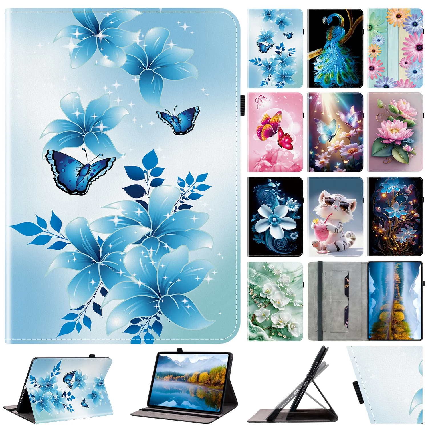 

Leather Case for Samsung Galaxy Tab S2 9.7 T810 T815 T813N/T819N, 9.7", Flip Cover with Card Slots,Pen Holder, Adjustable Stand