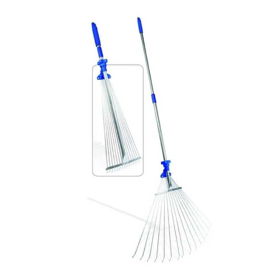 مشط قابل للطي مقاس 22 × 60 بوصة، أداة ساحة موفرة للمساحة لتنظيف الأوراق وصيانة الحدائق، وسهولة التخزين.