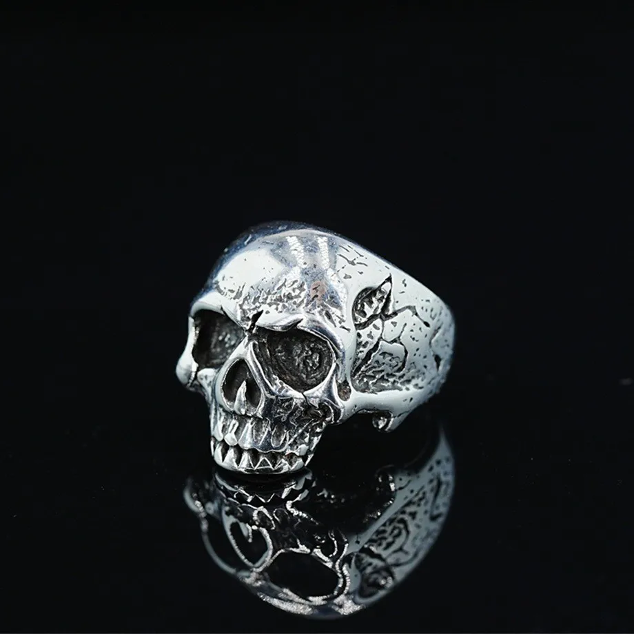 

Stainless Steel 3D Skull Ring Men's Fashion Jewelry Punk Rock Personality Hip Hop Style Titanium Steel Accessories Dominant S...