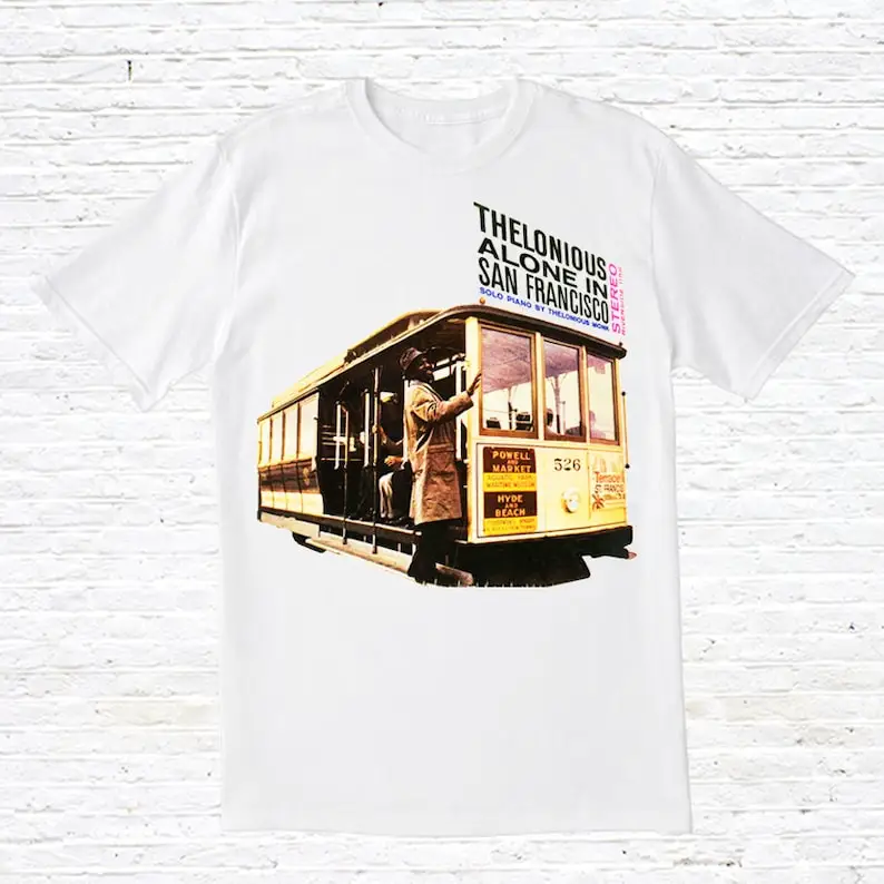 Thelonious Monk T-Shirt Fashion Top tee T Shirt Short Sleeve Cotton Men's Crew Neck Printed Tee