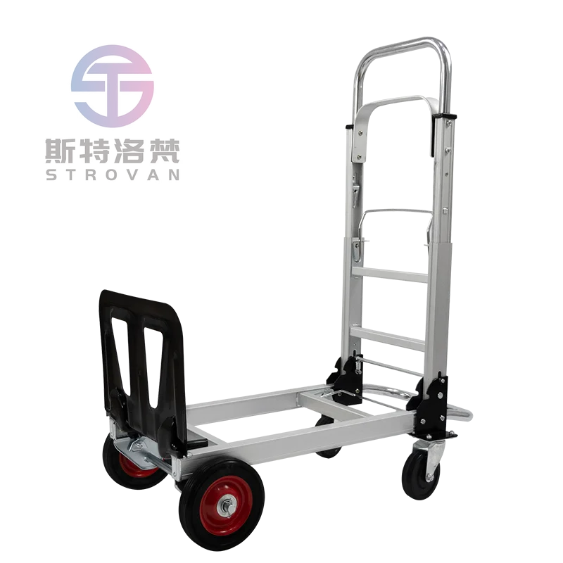 Folding Collapsible Utility Metal Dolly Logistics Hand Truck Multipurpose Aluminum Foldable Trolley Cart FHT90A