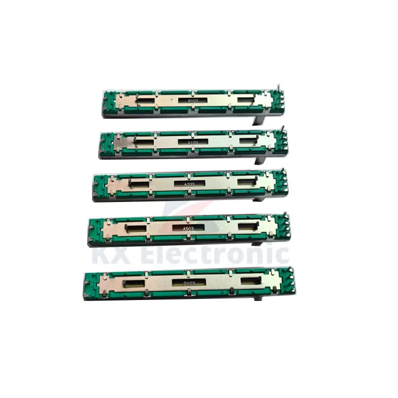 40Pcs 75MM Behringer Mixer Fader A10K A20K A50K B10K D10K Double Straight Slide Potentiometer Lot A103 B103 A203 A503 D103