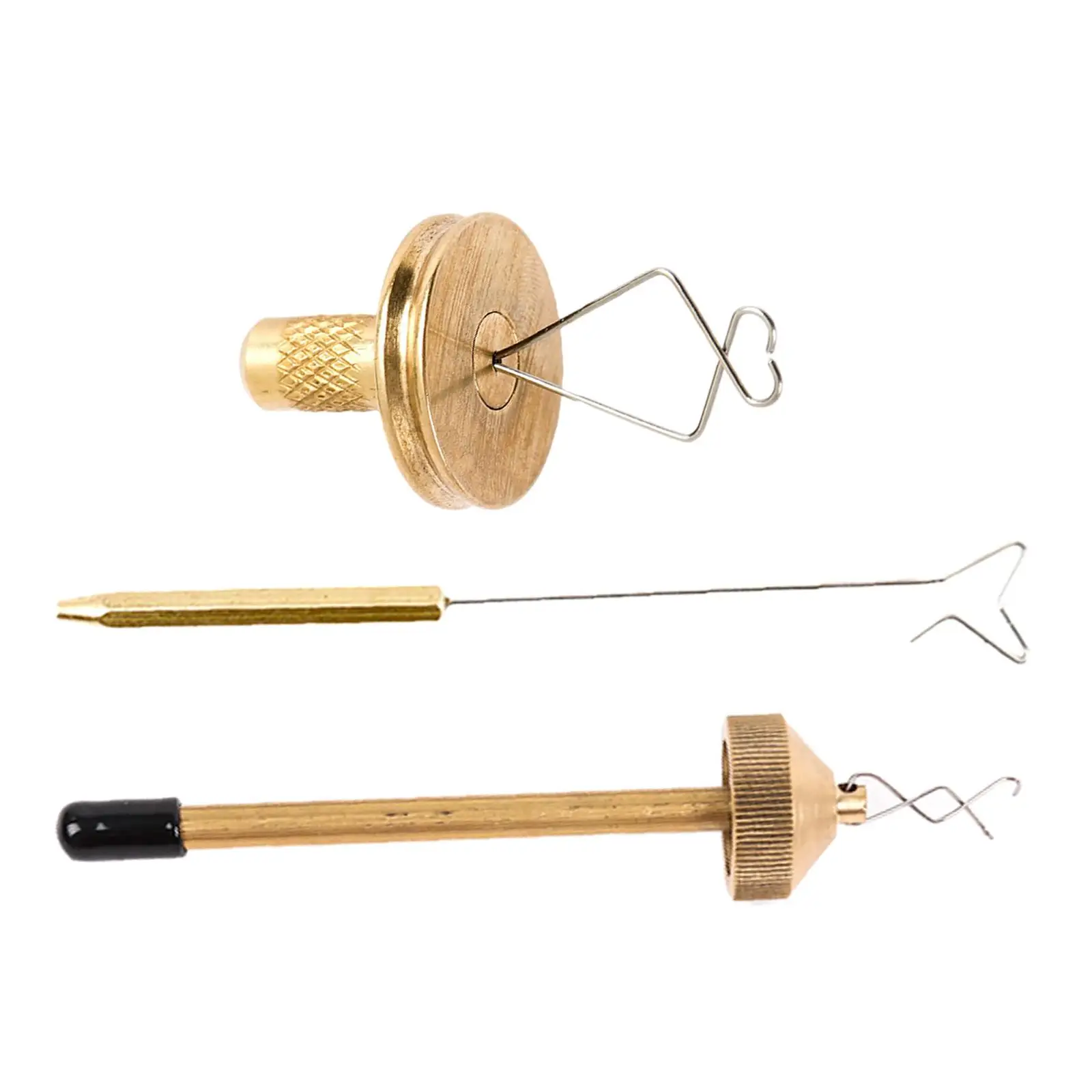 Dubbing Twisters Bobbin Threader Tool Brass Handle Accs Finisher Portable Loop Fly Tying Fishing