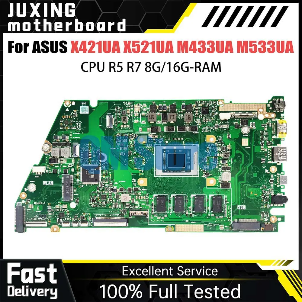 X421UA Laptop Motherboard For Asus Vivo Book X421UA X521UA M433UA M533UA X421UAY Notebook Mainboard with CPU R5 R7 8G 16G RAM