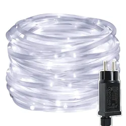 Guirnalda de luces LED para árbol de Navidad, tubo de cuerda impermeable para exteriores, decoración de boda, fiesta y vacaciones, 30M, 300led