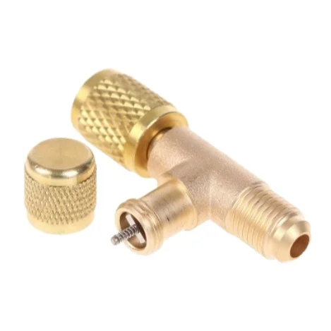 /Copper /Adapter /Valve 1/4 For SAE For Flare For R12 For R22 AC Release Gauge Pressure Fitting HVAC Tool Copper Adapter Valve