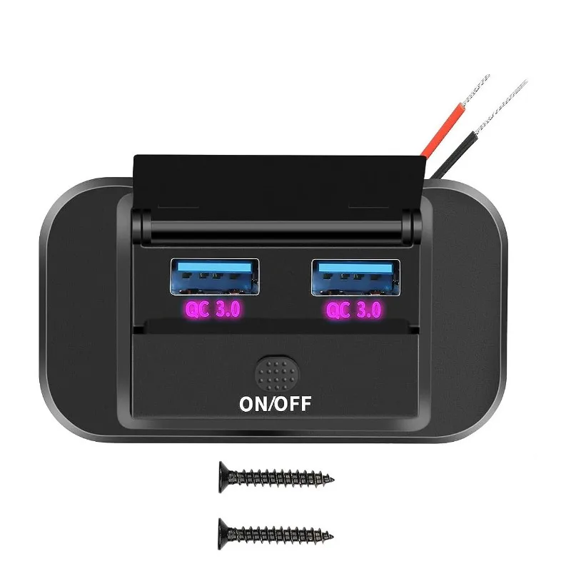 شاحن حافلة USB مزدوج، شاحن سريع شديد التحمل للمدرب والمركبات الترفيهية #6