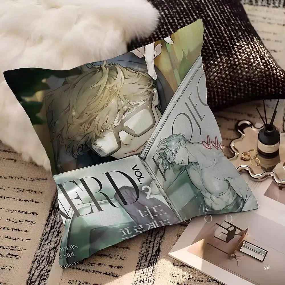 Nerd Project Bl أنيمي غرزة محظوظ التنين وسادة غطاء أريكة غطاء الوسادة غرفة المنزل الديكور الأطفال هدية