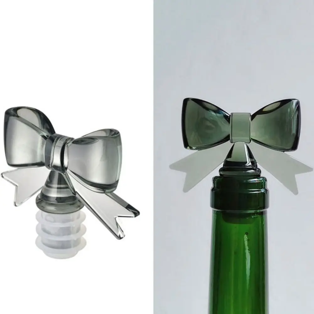 

Аксессуары для бара, силиконовая пробка для вина с бантом, герметичный прозрачный герметик для бутылок вина, многоразовая пробка для бутылок, сохранение свежести