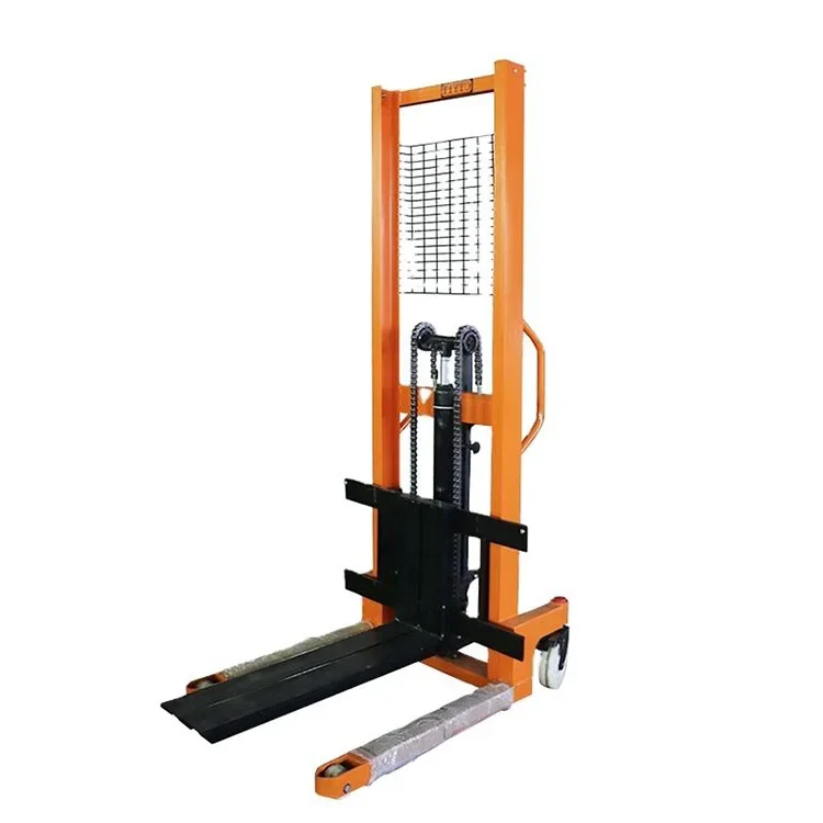 Hot Selling Manual Pallet Stacker Heigh Range Handmatige Hydraulische Vorkheftruck Hefpallet Truck Handmatige Stapelaar