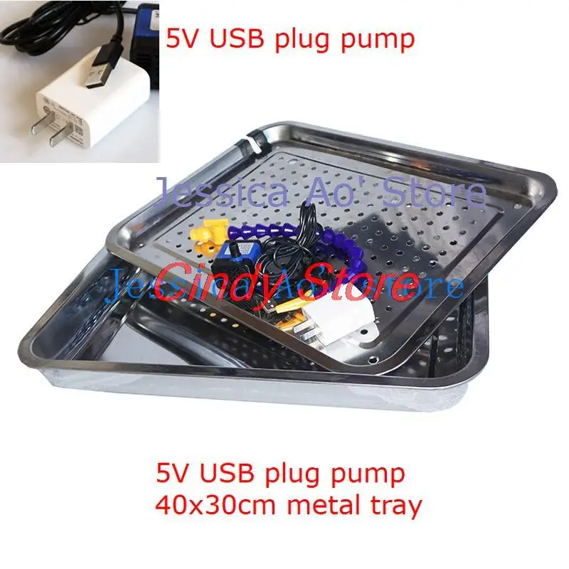 Jade Carving Tools Water Circulating Dripping Cooling Device Jade Cutting Polishing Worktable USB Water Pump with Tray