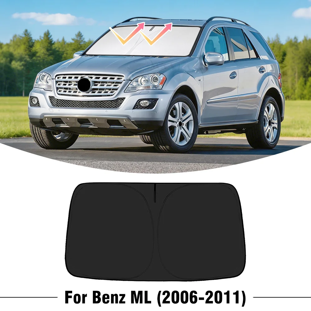 For Mercedes Benz ML 2006-2009 2010 2011 Car Windshield Sunshade Cover Front Window Sun Shade Visor UV Protection Accessories
