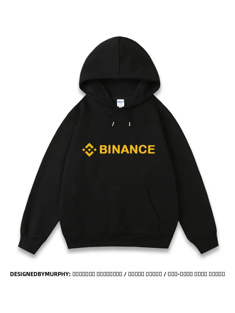 

Binance Hoodie Sweatirt Loose Fce Long Sve Overhead High Quali Youth Faion Autumn Winter American Sle Logo Design