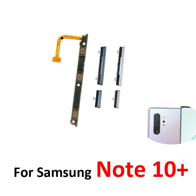 Phone Power Volume Button For Samsung Galaxy Note 10+ 10 Plus N975 N976 New On Off Up Down Push Key Internal Flex Cable Parts