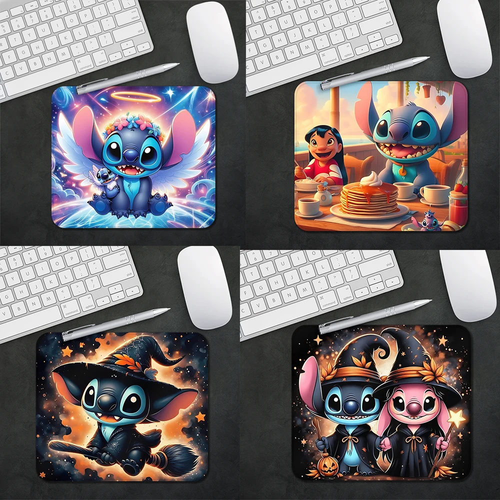 Cute Anime Couple Stitch Gaming Mouse Pad XS Small Mousepad For PC Gamer Desktop Decoration Office Mouse Mat Deskmat Rug