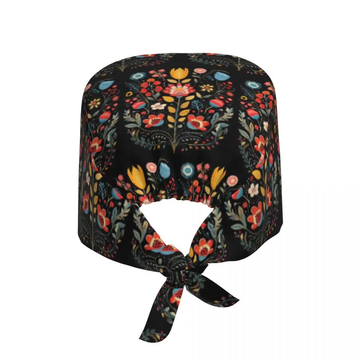 الزهور الشعبية البولندية طباعة بولندا الأزهار (16) فرك قبعة الطبيب العمل الجراحية قبعة للجنسين قبعات التمريض قابل للتعديل لطبيب الأسنان #4