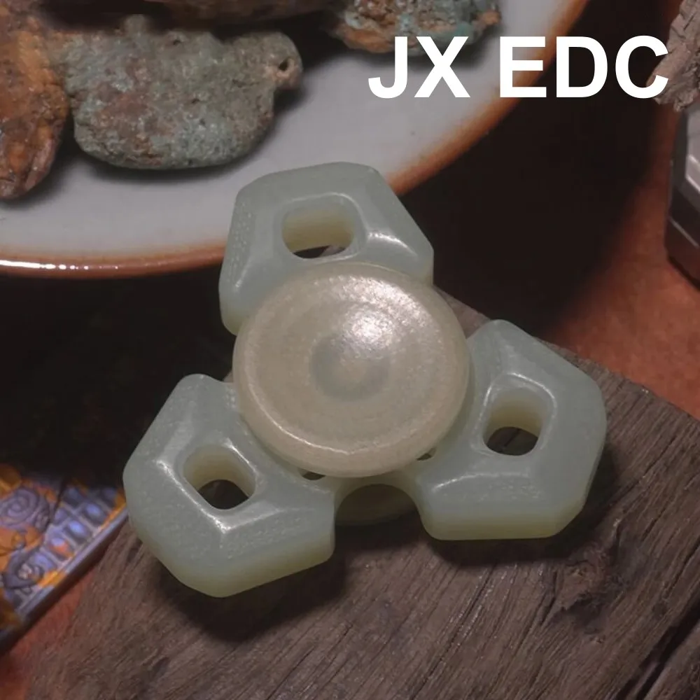 JX EDC Era Fidget Spinner Sensory Toys Three-Bladed Fidget Spinner Anxiety Relief Gadget Stainless Steel Gyro Fidget Toy Adult