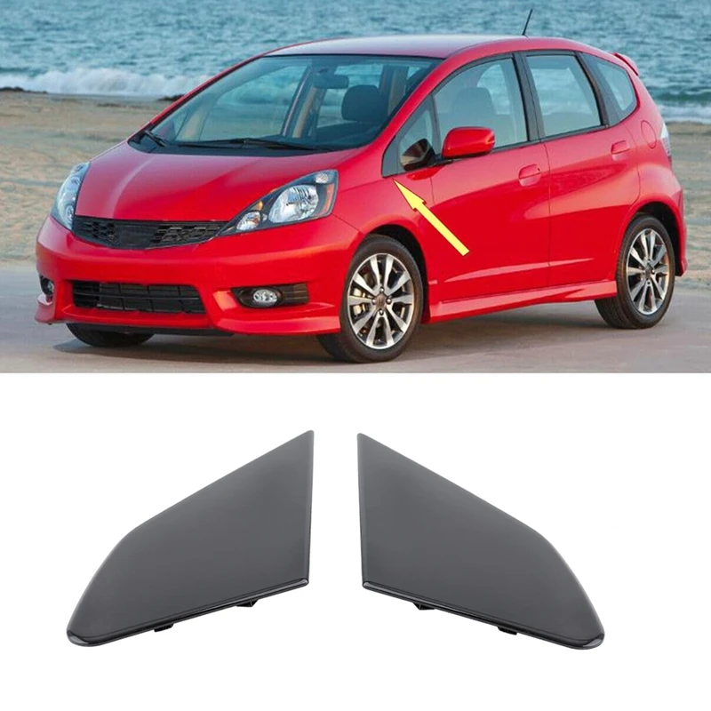 NCSMT Front Door Window Glass Plate Cover Trim 75495-TF0-Y01 75490-TF0-Y01 for Honda Fit 2009-2013 Accessories