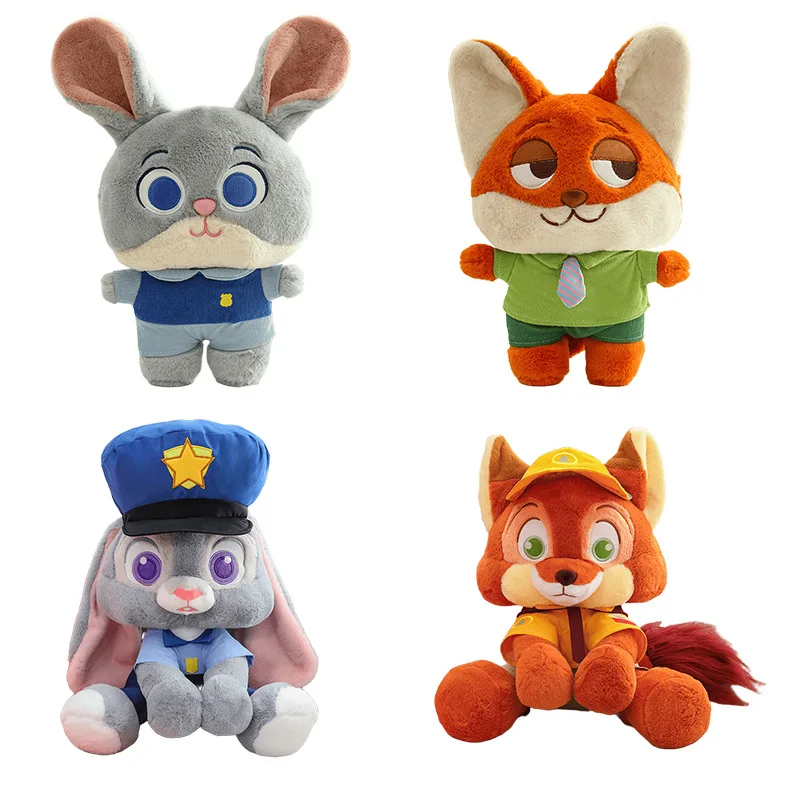

Zootopia 35cm Nick Rabbit Judy Plush Doll Toy Disney Super Cute Version Fox Doll Ornaments Girls Valentine'S Day Birthday Gift