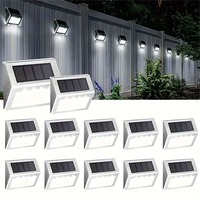1/2/6/12PCS Solar Deck Lights Outdoor Wall Fence Stair Lighting Step Lights for Terrace Porch Walkway Garden