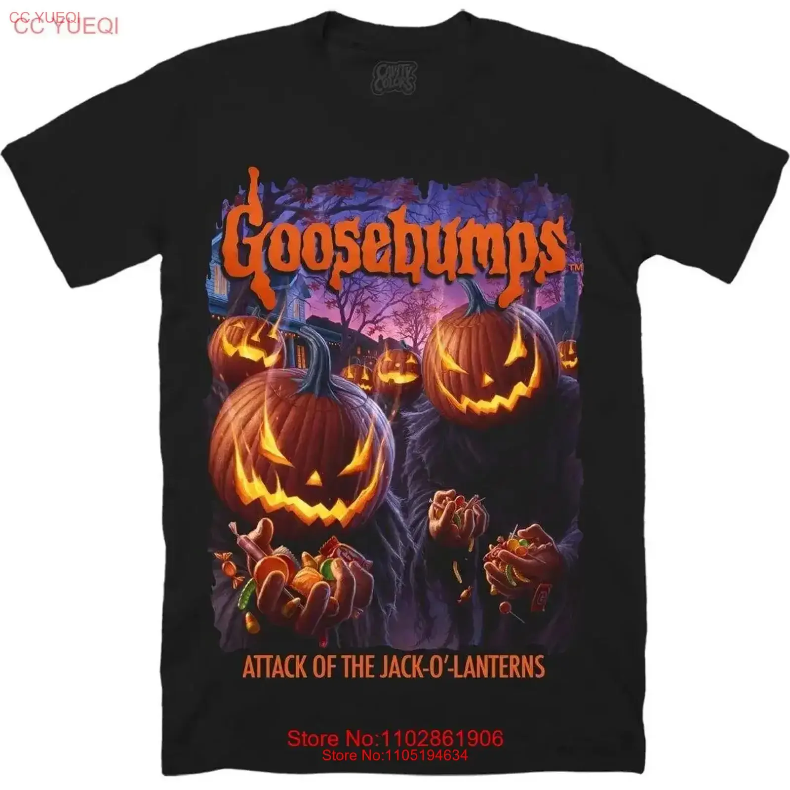 GOOSEBUMPS ATTACK OF THE JACK O' LANTERNS T SHIRT vintage Washed Unisex homme Slightly Stylish streetwear fashion Breathable