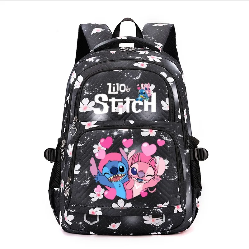 Tas punggung perempuan kedap air Disney Lilo Stitch ransel tas perjalanan wanita tas sekolah untuk remaja wanita tas buku Mochila