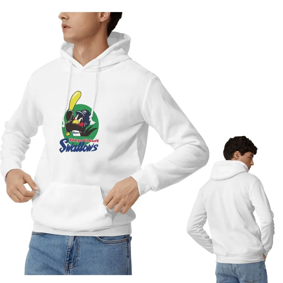 

Толстовки с капюшоном Tokyo Yakult Swallows, мужские и женские повседневные пуловеры, толстовка в стиле Харадзюку с длинными рукавами и капюшоном, осень-зима