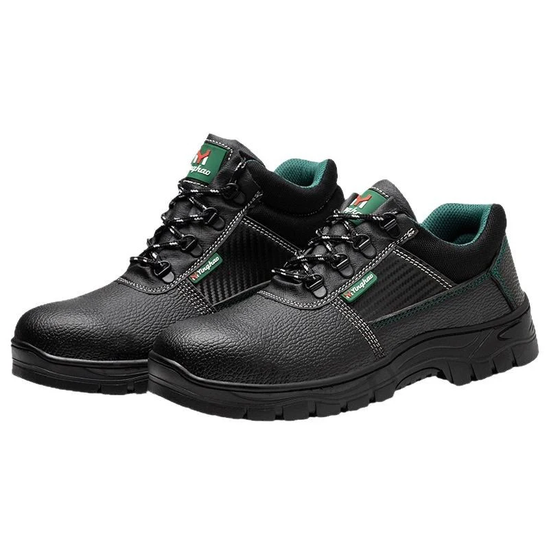 Labor Protection Shoes With Iron Toe Anti Smashing Anti Piercing Breathable Anti Slip  Wear-resistant Rubber Safety Shoes