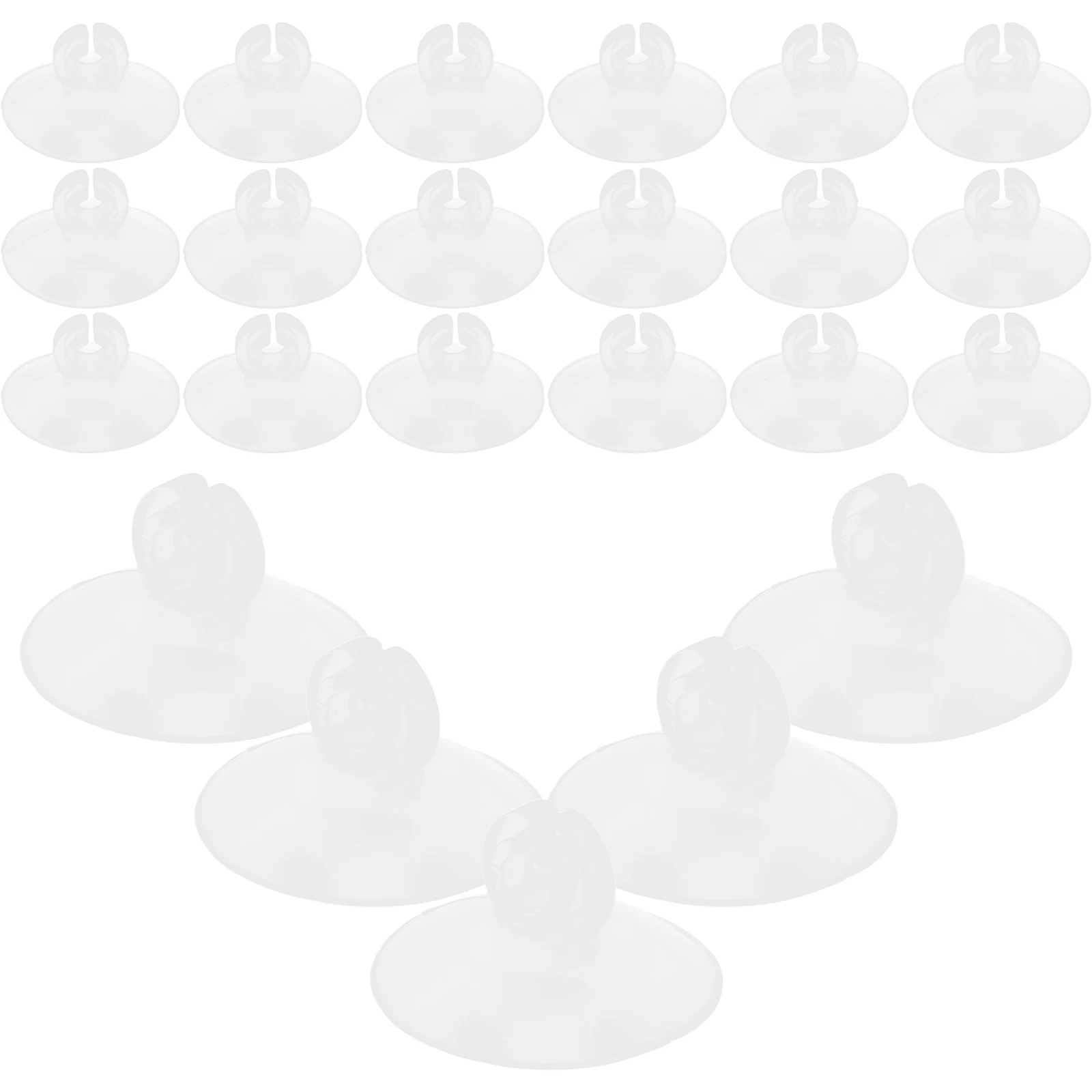 

100pcs Suction Cup Light Stand Clips for Christmas Outdoor Decor Accessories Hooks Hanging Lights Clamps Glass Hanger Plastic