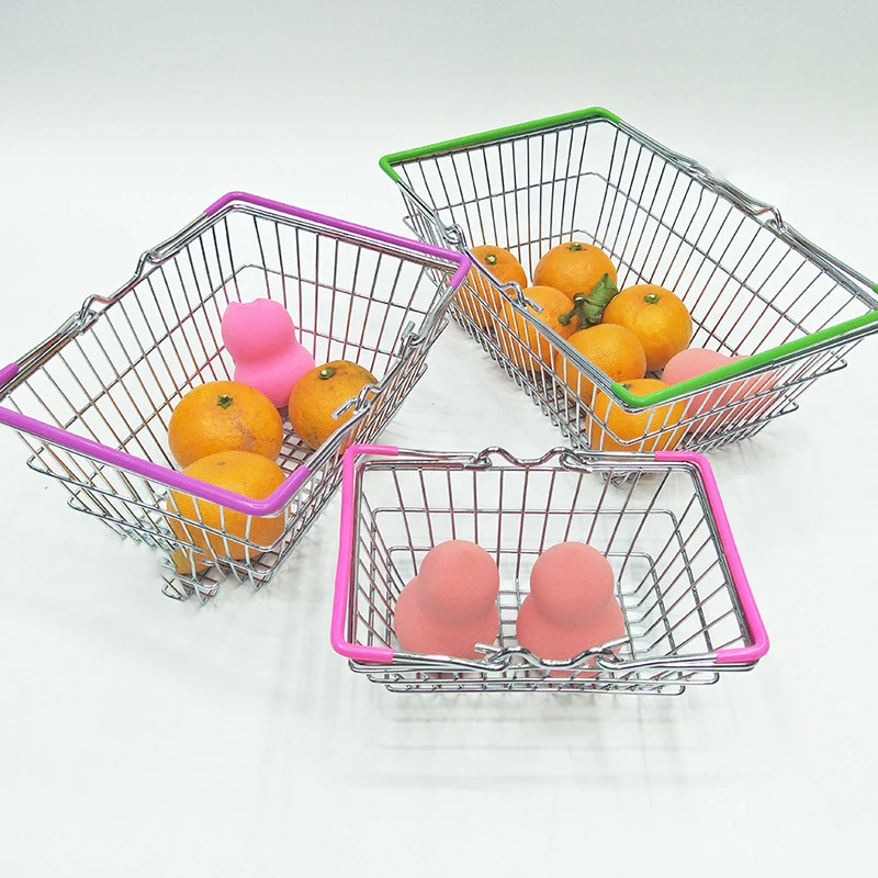 

New Portable Mini Shopping Basket Supermarket Children'S Toys Sundries Storage Box Student Supplies Storage Box