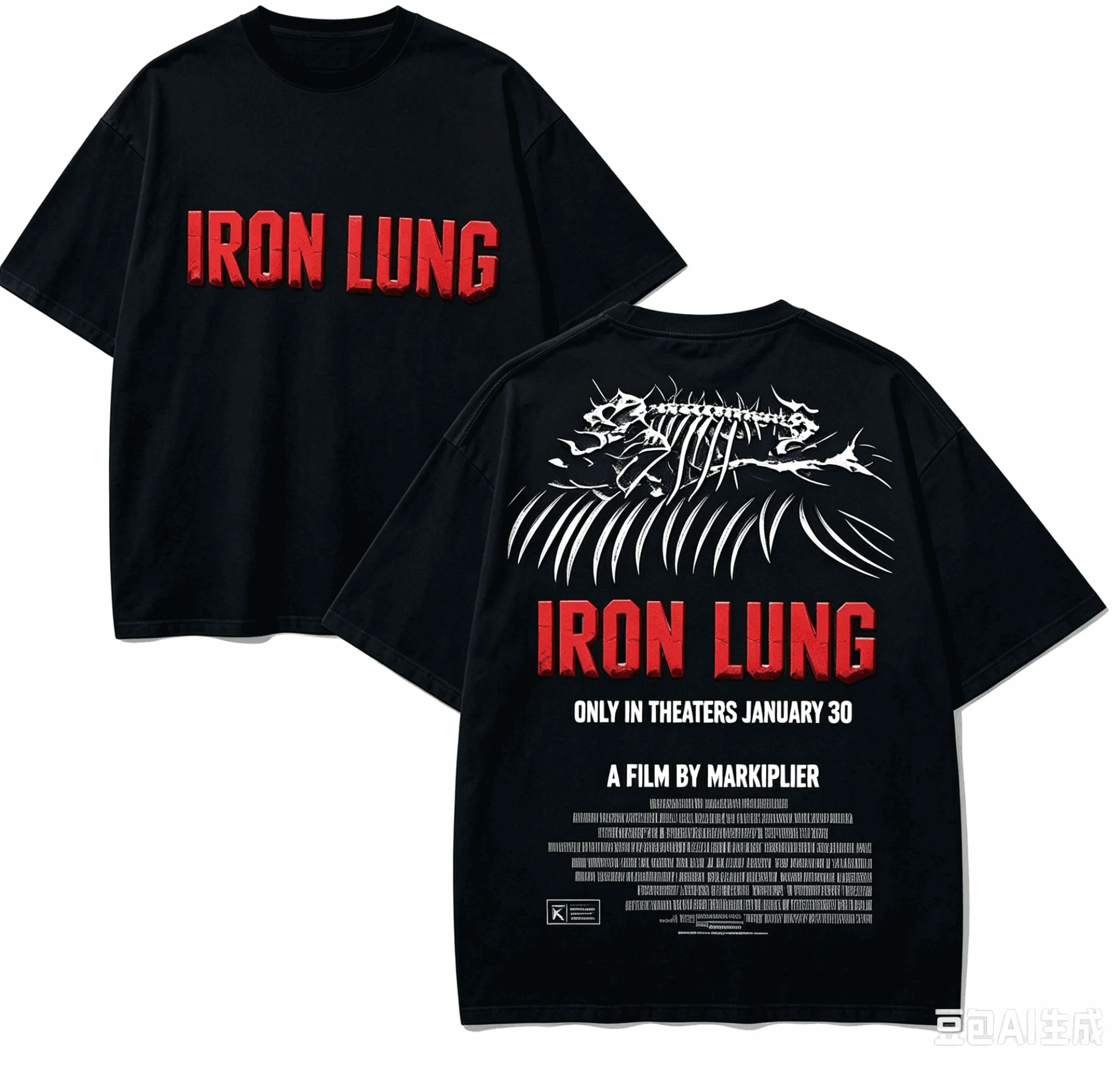 Street Fashion Model - Iron Lung Anime Lover T-shirt Harajuku