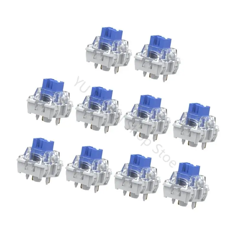 96BA V2 Tastaturschaltermodul für DIY-Reparatur mit transparentem Gehäuse und blauem Stiel – Detail 8