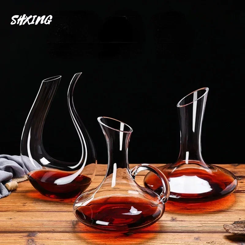 Swan Decanter Spiral 6-shaped Decanter Crystal High-end 1500ml Gift Box Harp Creative Wine Bottle  Wine Set