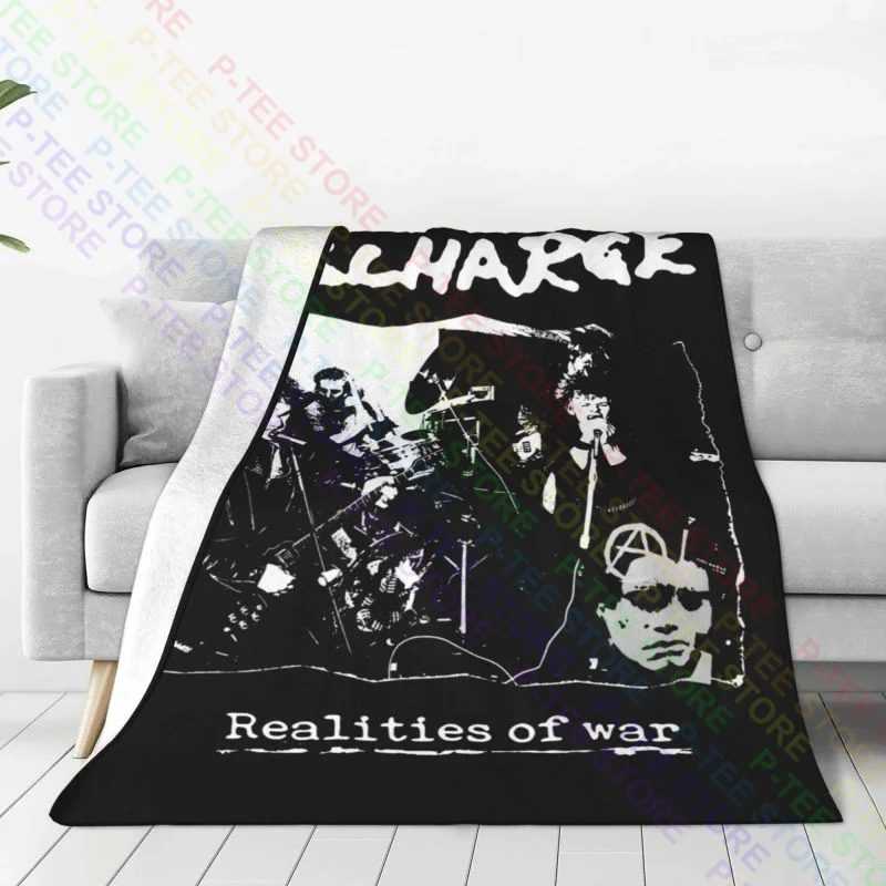 Discharge Realities Of War Punk Rock Hardcore Dbeat Blanket Warmth Home Decor Home Decotation