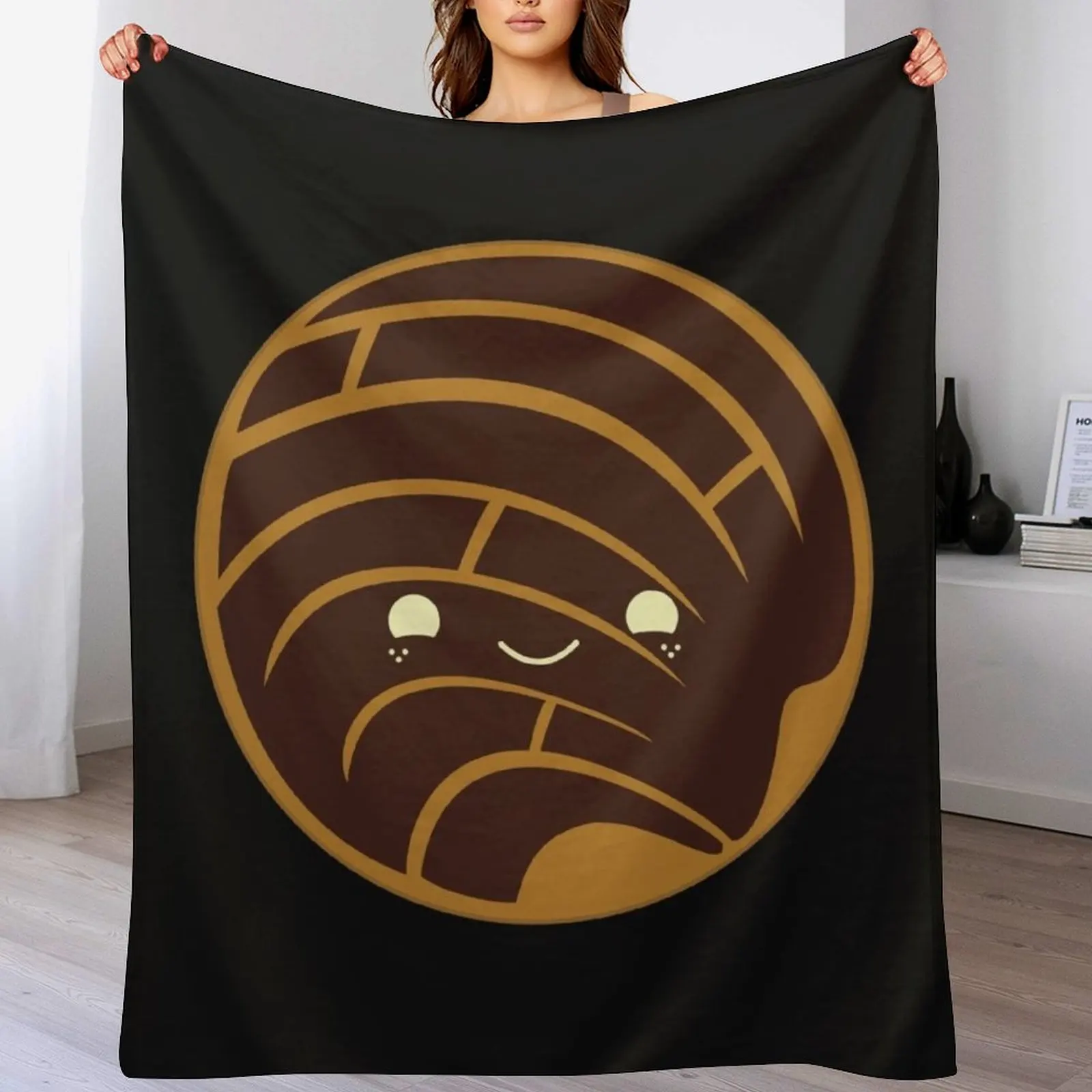 

Chocolate Concha Pan Dulce (Mexican Sweet Bread) Throw Blanket Personalized Gift Thin for babies Multi-Purpose Blankets