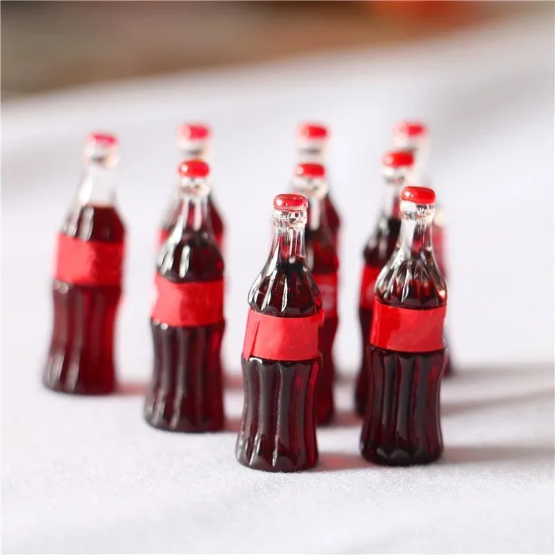 10pcs 1: 12 Dollhouse beverage bottles, mini soda, miniature food toys, shooting props, DIY accessories