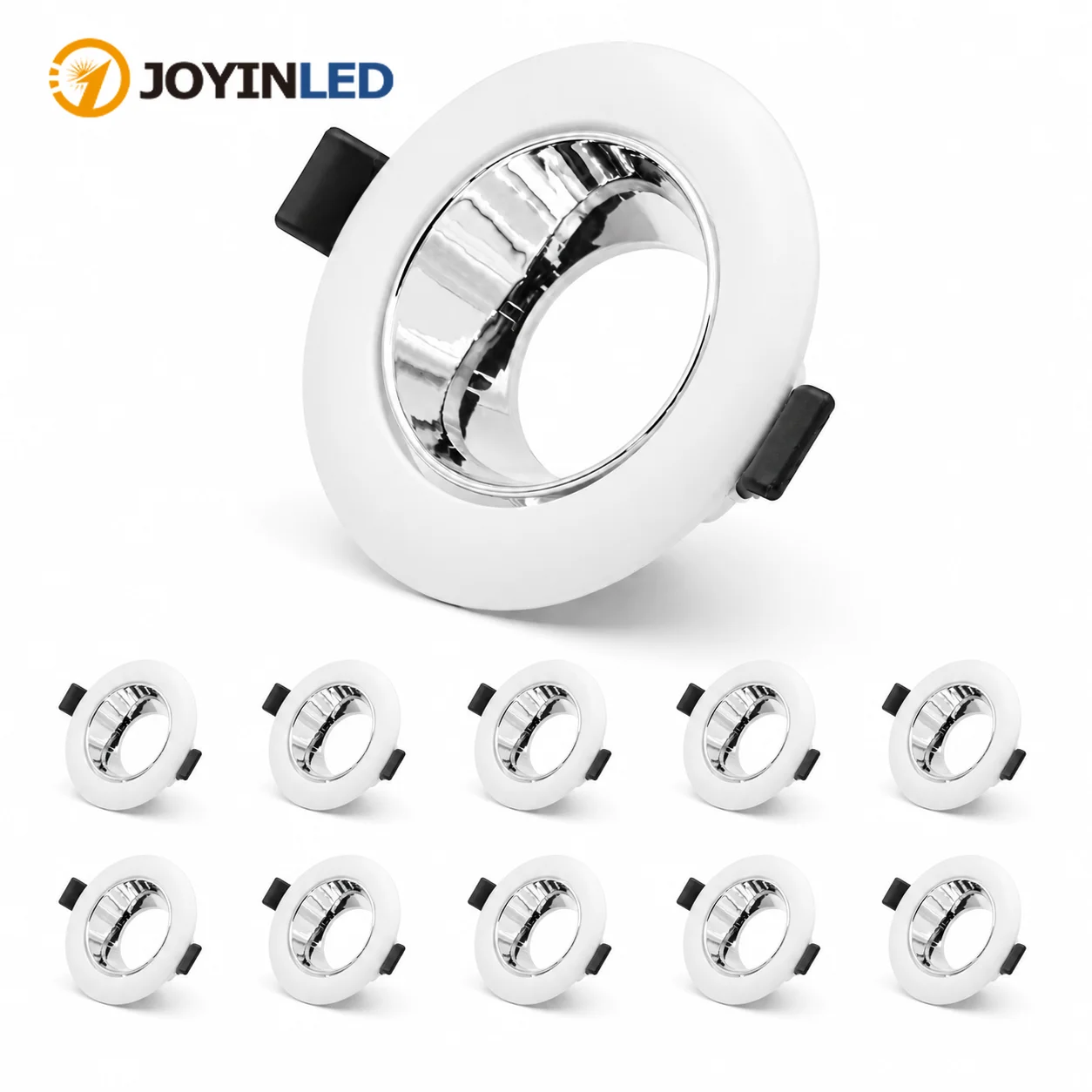 JOYINLED 2/10PCS GU10 MR16 Downlight Round Spotlight Frame GU10 Downlight Holder Spot Light Housing Ceiling Lighting for Home