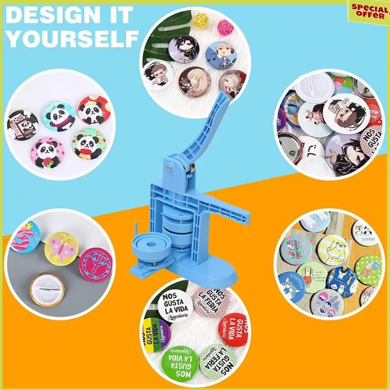 

A34R Новая пресс-форма Bajituo, 58 мм, пустая кнопка для машины для изготовления пуговиц, заправка для кнопки бейджа, пленка и основание