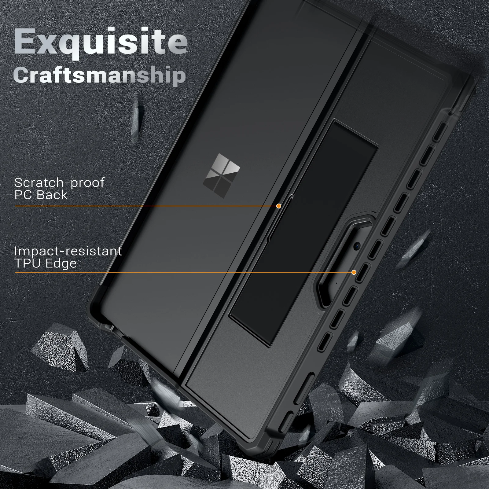 Capa MoKo para Microsoft Surface Pro 11, Surface Pro 10, Surface Pro 9 13 polegadas, capa protetora robusta multifuncional