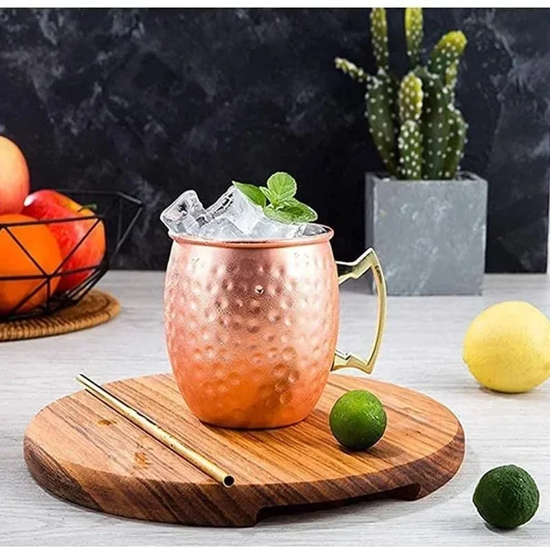 موسكو البغل القدح كوكتيل كوب كوكتيل من الفولاذ المقاوم للصدأ مع مقبض معدني كوب القهوة أكواب الشرب للمنزل بار درينكوير