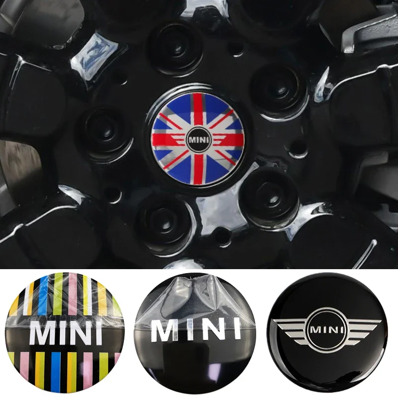 56mm Car Wheel Center Decorative Stickers for Mini Cooper COUNTRYMAN R53 R56 R57 R58 R60 JCW R50 R52 CLUBMAN Accessories