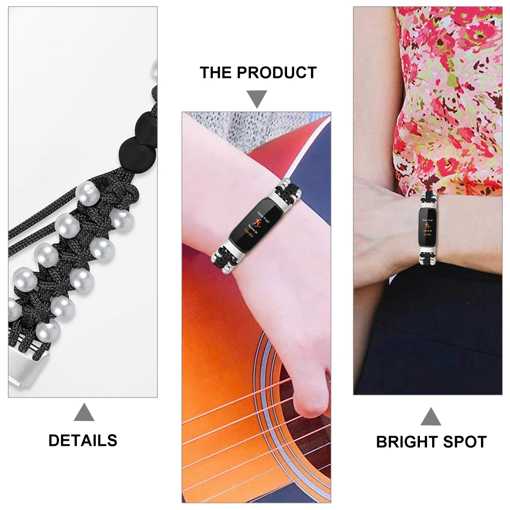 

Жемчужный ремешок из паракорда, сменный браслет, эластичный (диапазон регулировки 5,5-8,1 см, мужской