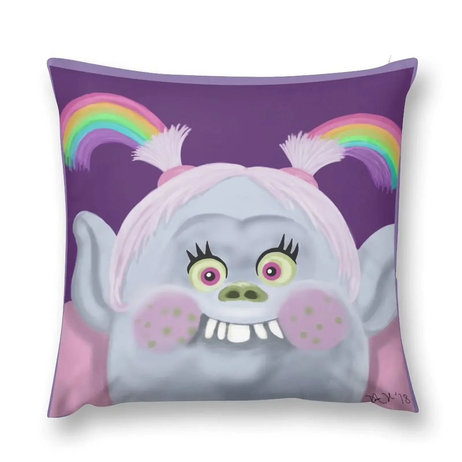 

Trolls Holiday Bridget Throw Pillow Bed pillowcases Room decorating items pillow